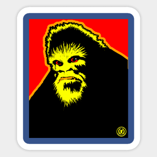 Mad Sasquatch Angry Bigfoot Mean Mug Monster Scary Mode Beast Sticker